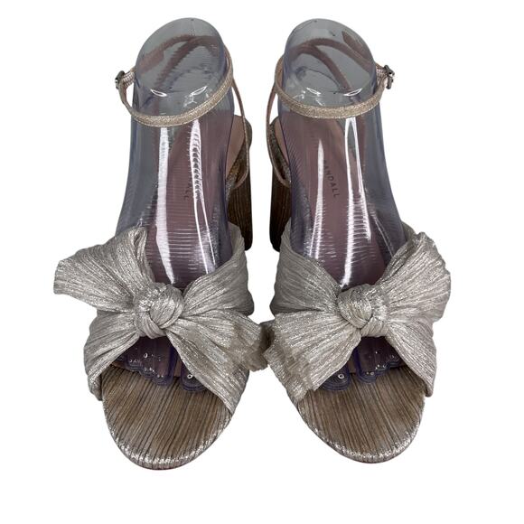 Loeffler Randall Camellia Heels 10 Shiny Champagne - Picture 4 of 11